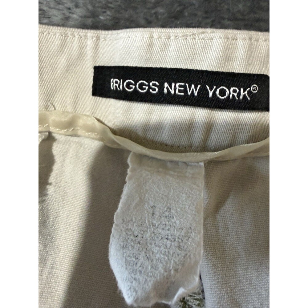 Briggs NY Vintage Palm Tree Embroidered Capri Pants Size14 Beige Tropical Resort - Picture 7 of 8